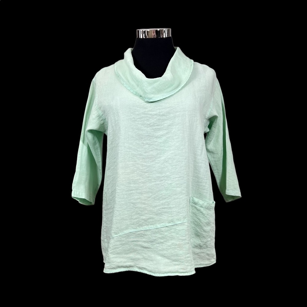 CMC Women’s Light Green Cowl Neck Tunic sz L